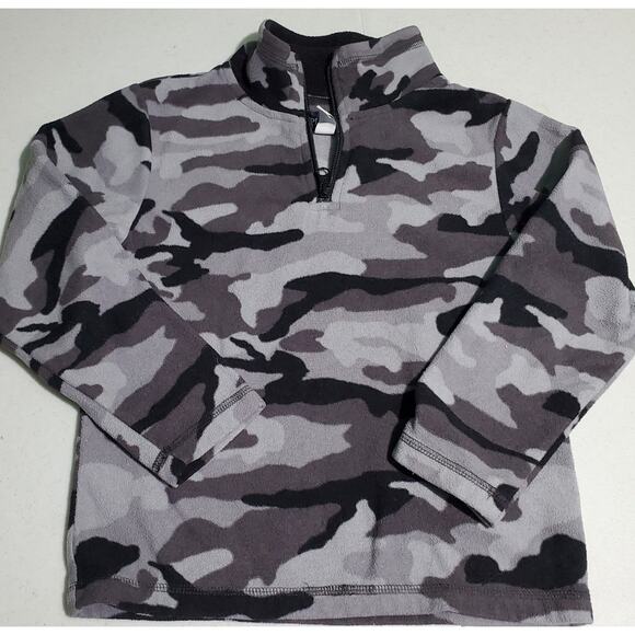 The Children's Place Kids Gray Camo Fleece Size Small Hunting Back-to-School - Picture 1 of 6